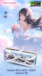 Yeston Sakura Nvidia GeForce RTX 5070 Graphics Card GDDR7 12G 192bit GPU - Image 4