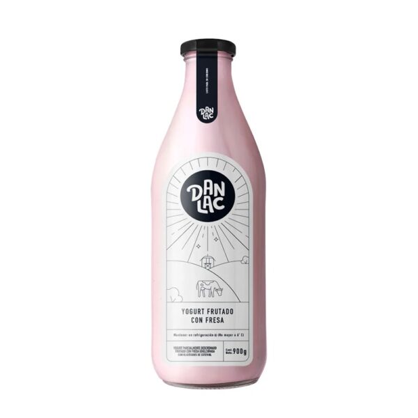 Yogurt Frutado con Fresa Botella 900Gr