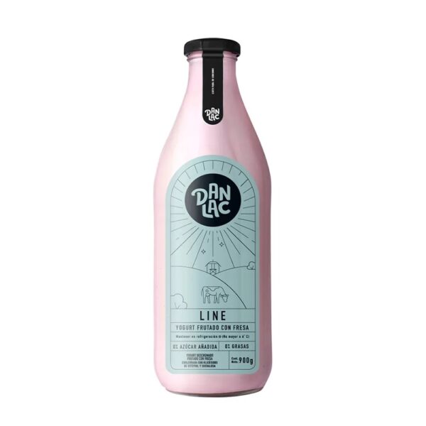 Yogurt Frutado Deslactosada con Fresa Botella 900Gr
