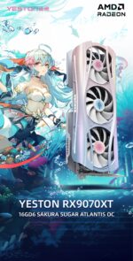 Yeston Sakura Atlantis Radeon RX 9070 XT 16G GDDR6 256bit 4nm PC Graphics Card - Image 5