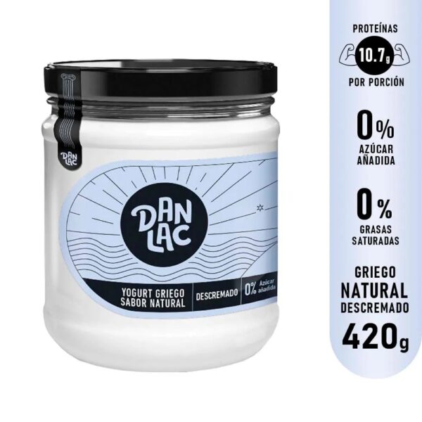 Yogurt Griego Descremada Sabor Natural 420Gr
