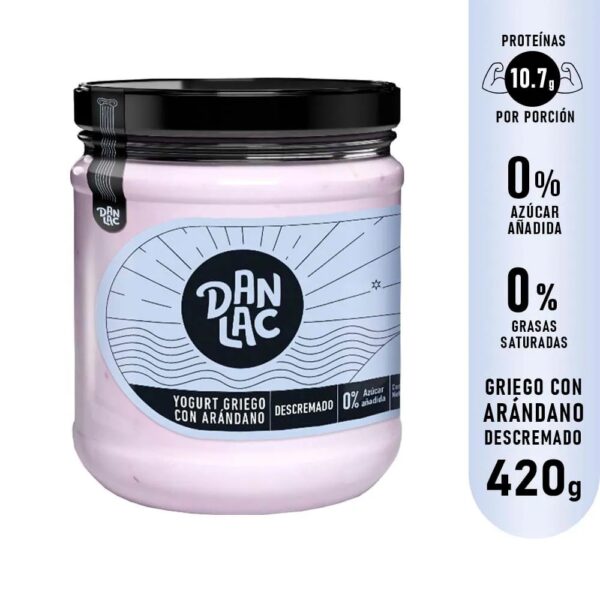 Yogurt Griego Descremada con Arandano 420Gr