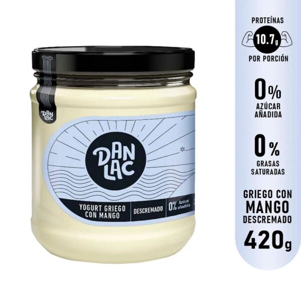 Yogurt Griego Descremada con Mango 420Gr